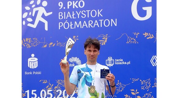 Dr hab. Marcin Sielezniew, prof. UwB w 9. PKO Białystok Półmaratonie