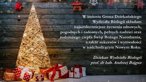 Najserdeczniejsze życzenia od Grona Dziekańskiego