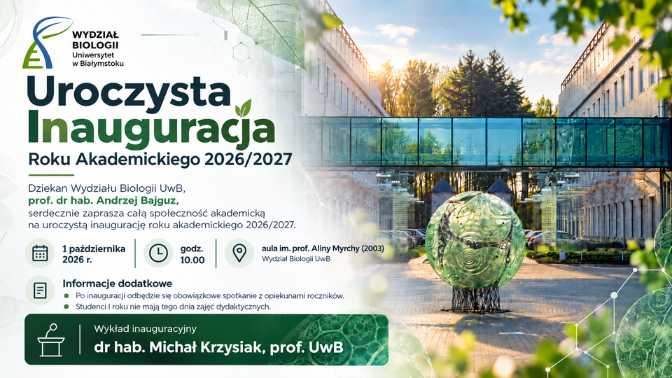 Zaproszenie na uroczystą inaugurację roku akademickiego