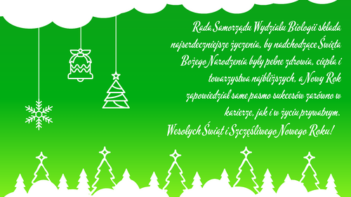 Najserdeczniejsze Życzenia od Rady Samorządu Studenckiego Wydziału Biologii